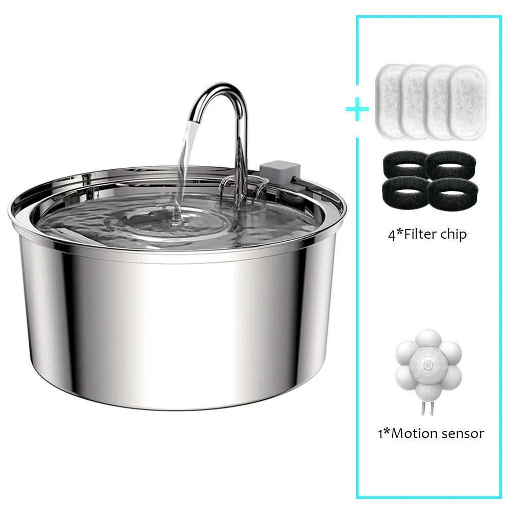 PetPure™ Stainless Steel Water FountainTM