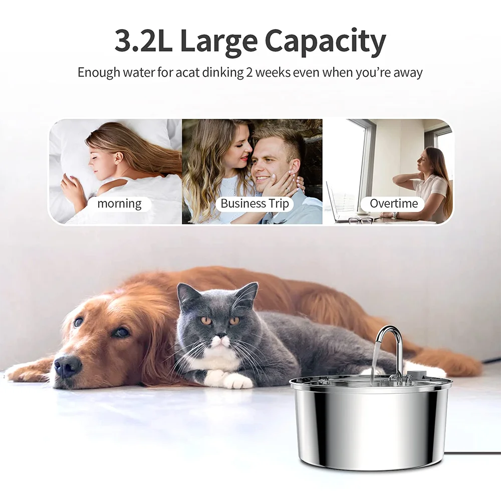 PetPure™ Stainless Steel Water FountainTM